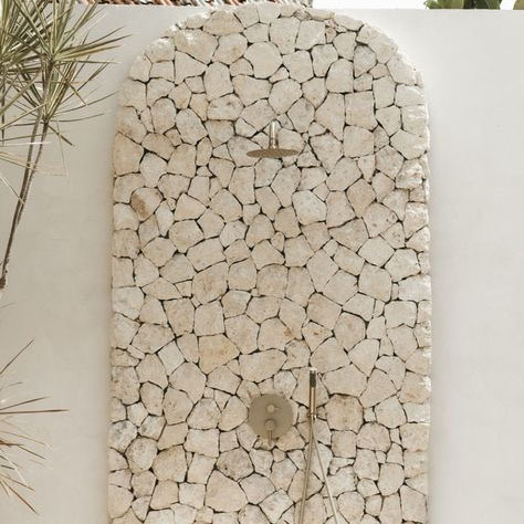 Get the Look Stone Wall Cladding outside shower