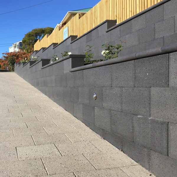 Freestone Block Smooth Charcoal - Straight Retaining Wall Block